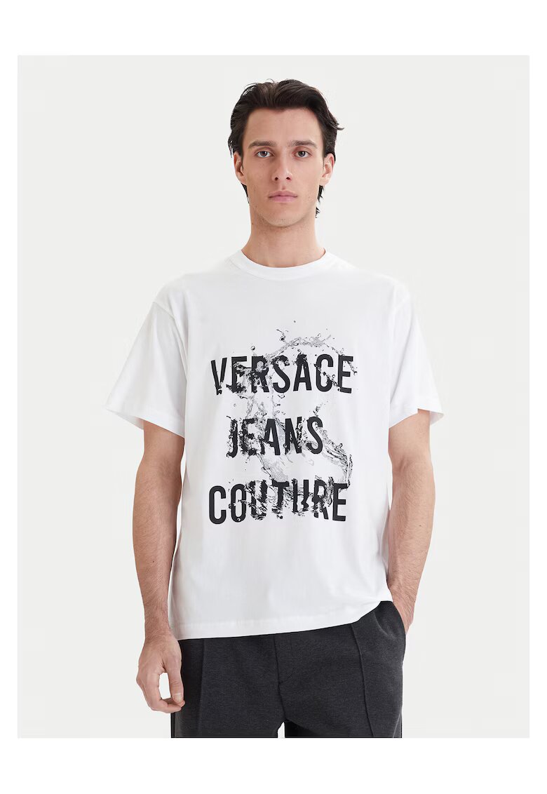 Versace Jeans Couture Мъжка тениска - бяла от памук