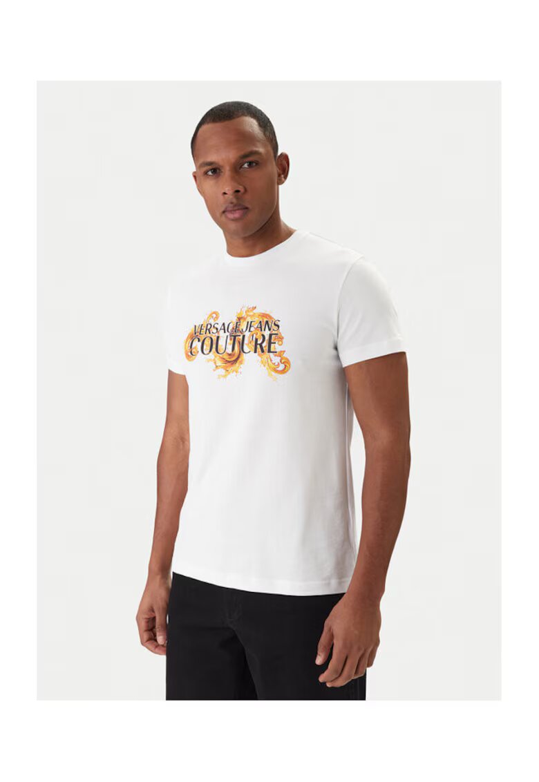 Versace Jeans Couture Мъжка тениска - бяла - памучна