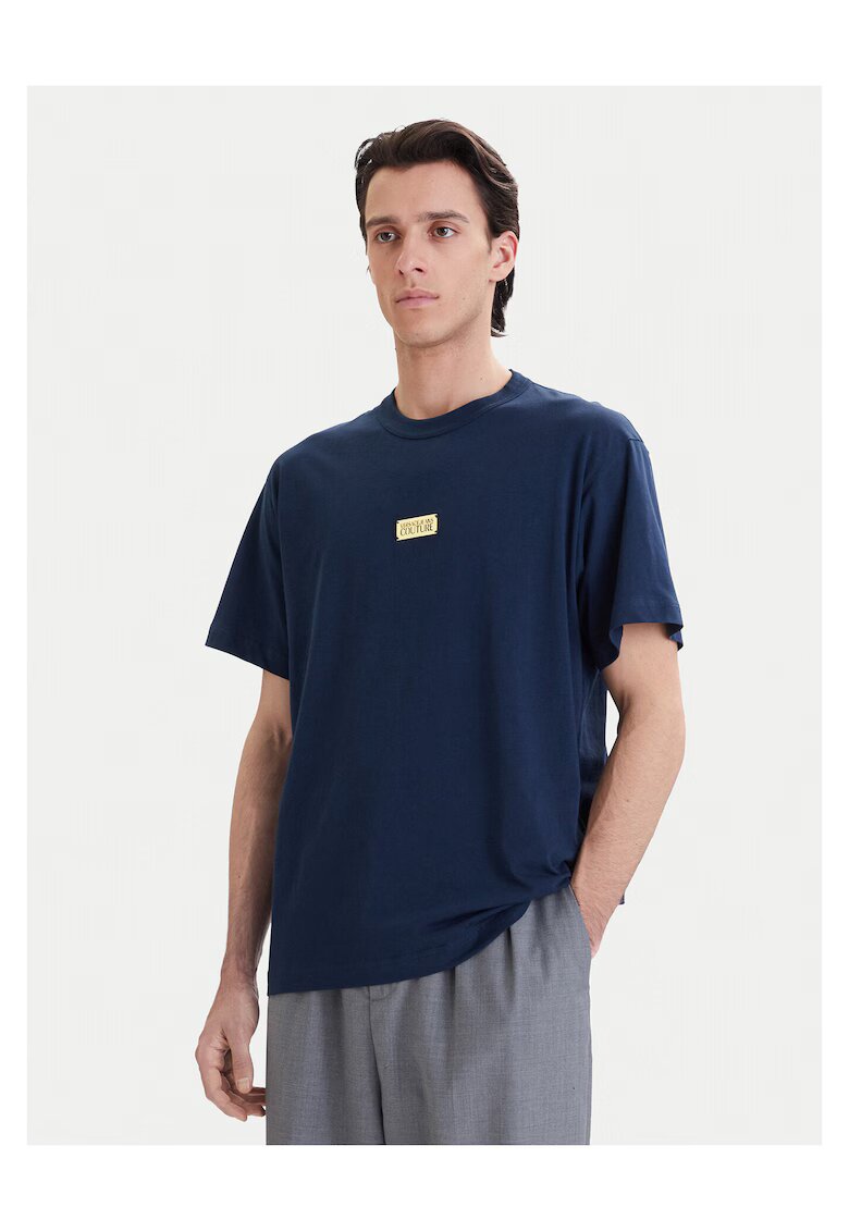 Versace Jeans Couture Мъжка тениска - тъмносиня - 100% памук