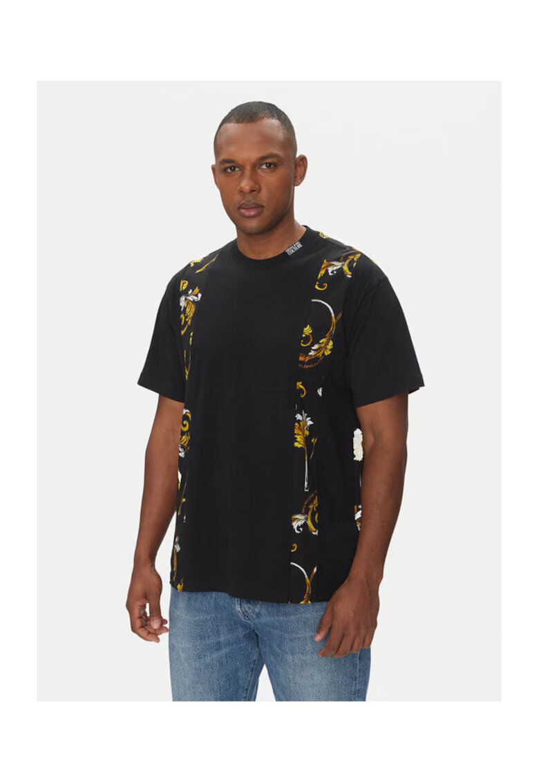 Versace Jeans Couture Мъжка тениска Versace Jeans черна - памук