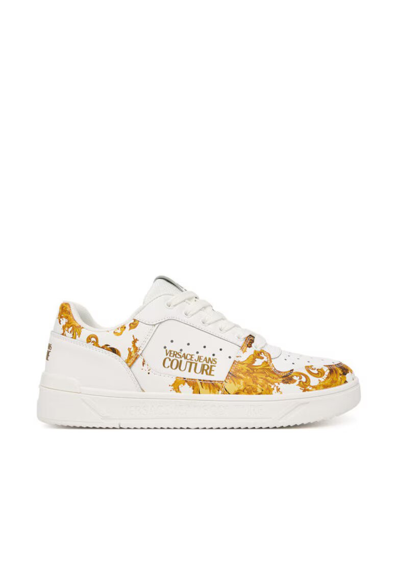 Versace Jeans Couture Мъжки кецове - естествена кожа - бели - елегантен дизайн
