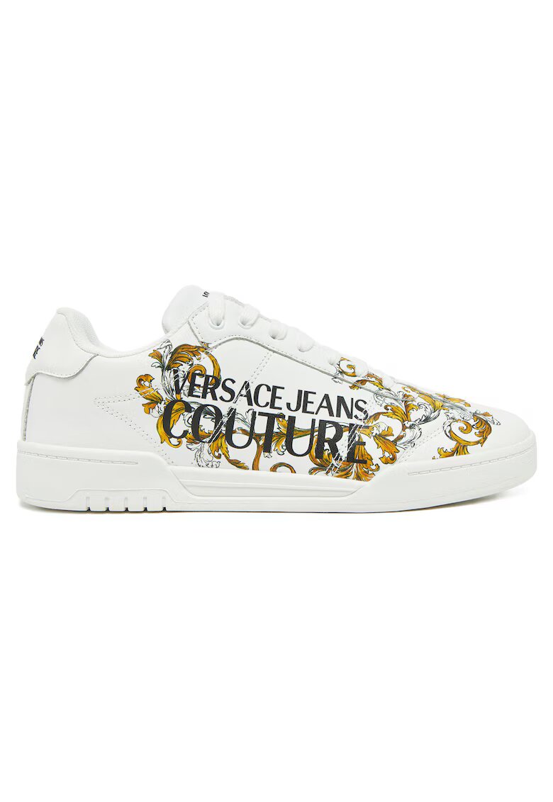 Versace Jeans Couture Мъжки кецове - естествена кожа - бели - златни