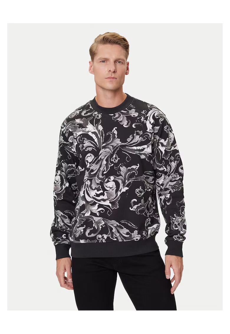 Versace Jeans Couture Мъжки суитшърт - черен/бял