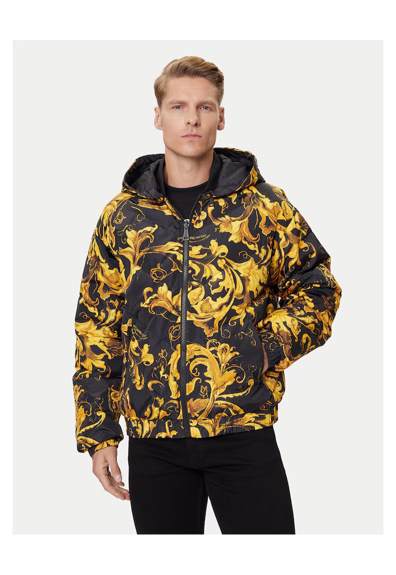 Versace Jeans Couture Мъжко пухено яке черно и жълто - лек материал