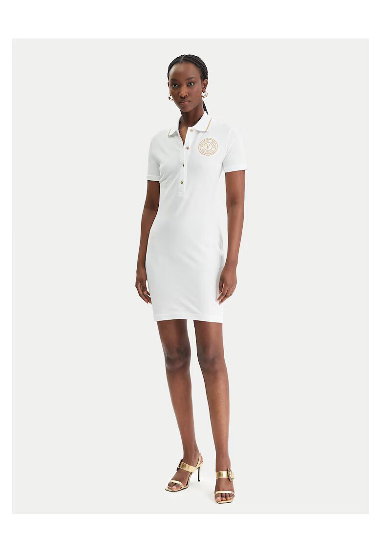 Versace Jeans Couture Рокля памук - бяла