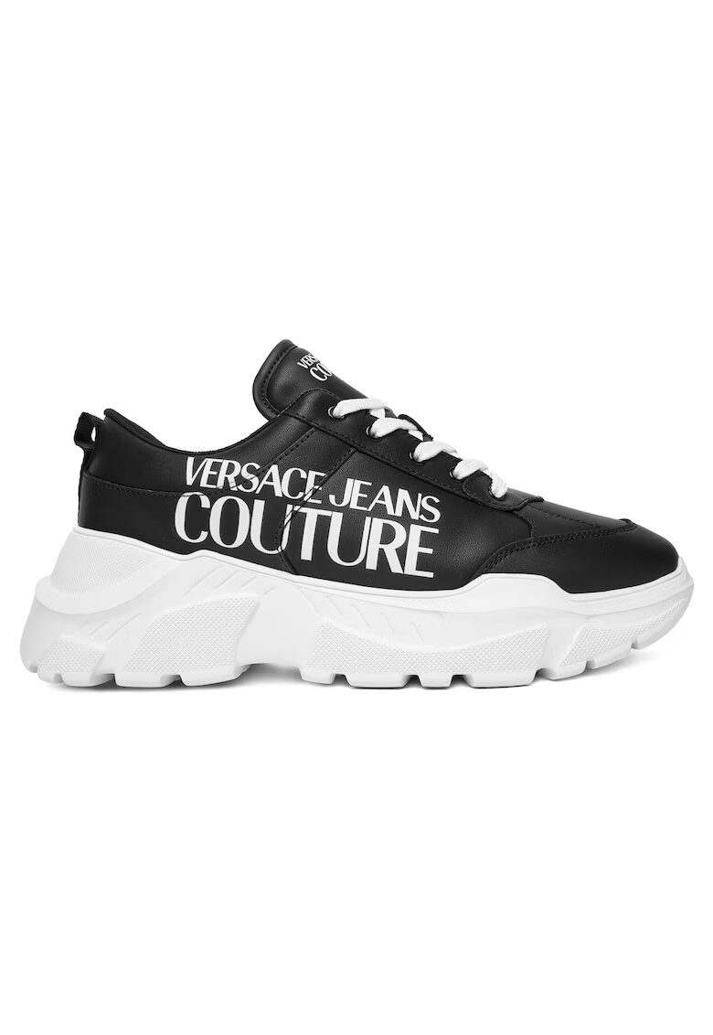 Versace Jeans Couture Скосени спортни обувки от кожа