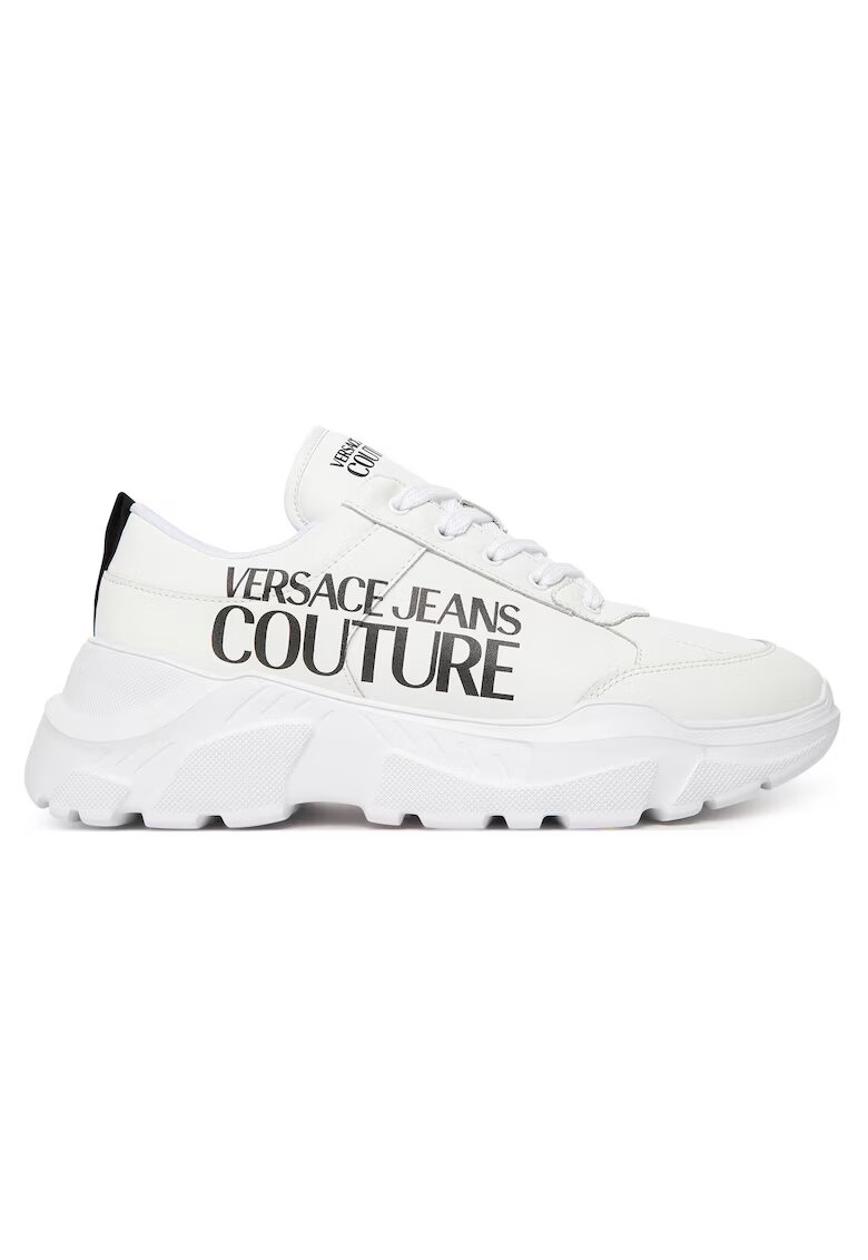 Versace Jeans Couture Скосени спортни обувки от кожа