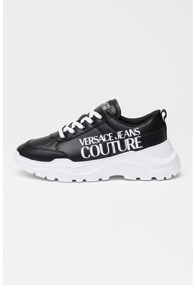 Versace Jeans Couture Скосени спортни обувки от кожа