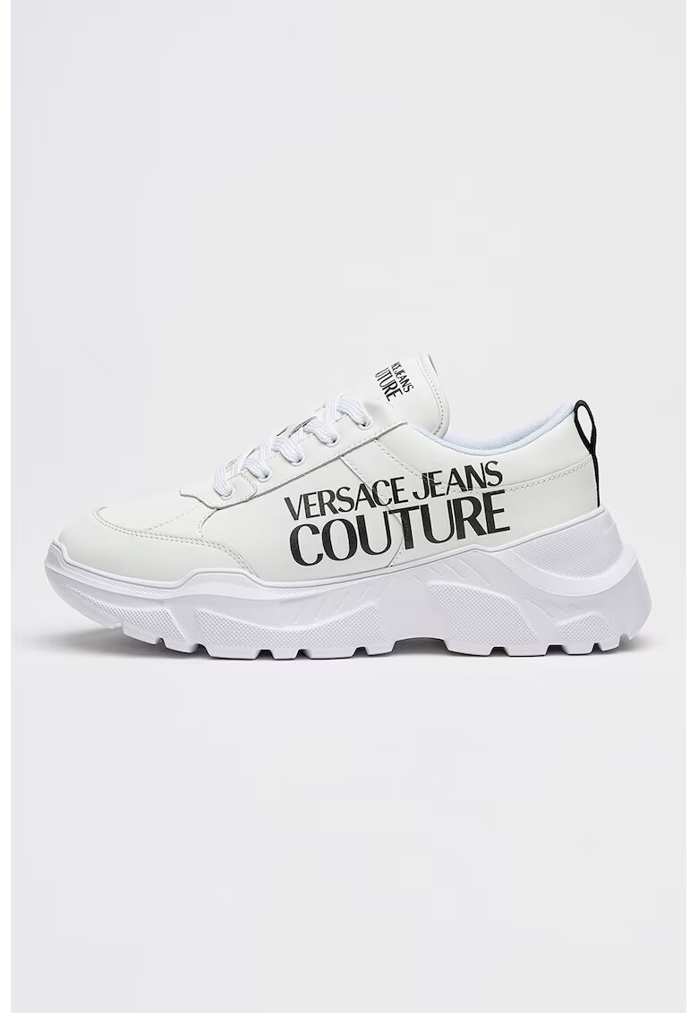 Versace Jeans Couture Скосени спортни обувки от кожа