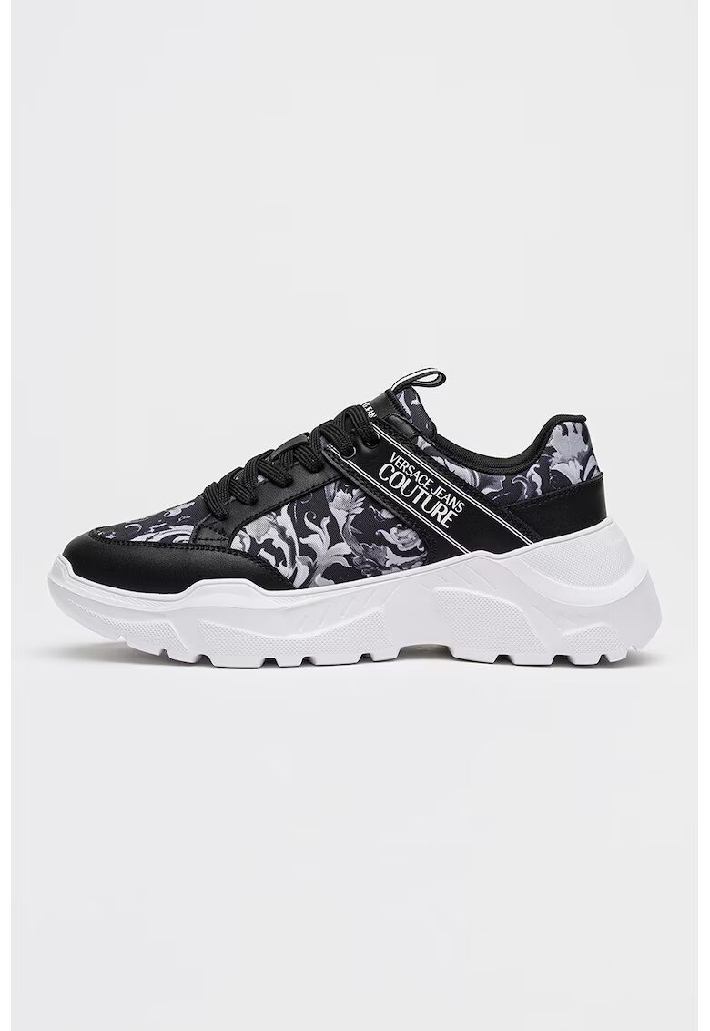 Versace Jeans Couture Спортни обувки с лого - Черен/Светло сив