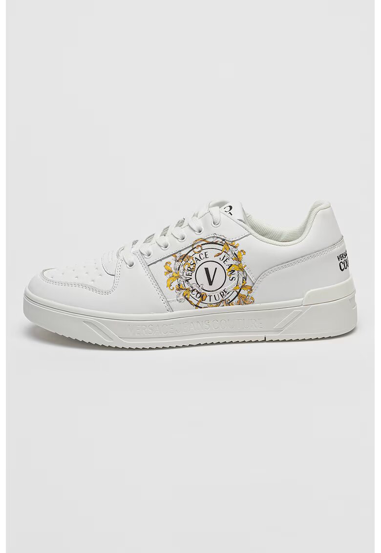 Versace Jeans Couture Спортни обувки Starlight от кожа и еко кожа - Черен/Шафраново жълто/Бял
