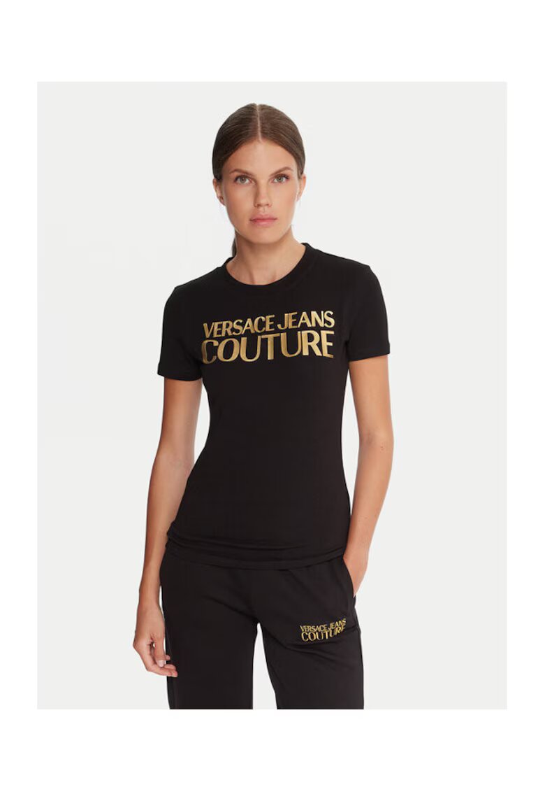 Versace Jeans Couture Тениска черна - златиста