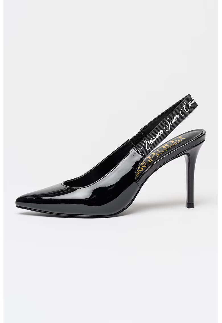 Versace Jeans Couture Заострени лачени обувки - Черен