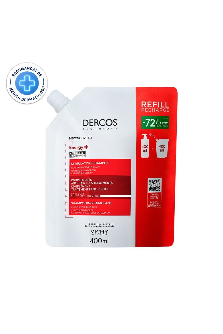 Vichy Шампоан против косопад Dercos Energising 0.4 l