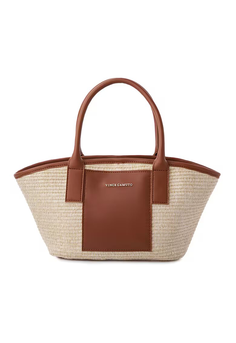 Vince Camuto Чанта през рамо от еко кожа - Сиво-кафяв/Крем