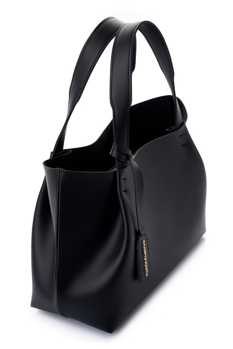 Vince Camuto Чанта Tote от еко кожа Черен