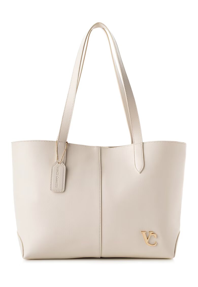 Vince Camuto Шопинг чанта от еко кожа с вътрешен несесер с цип