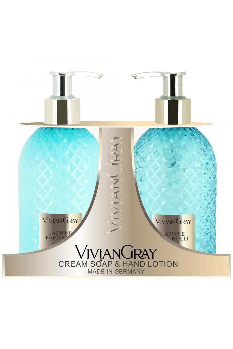 Vivian Gray Комплект течен сапун Vivian Grey Jasmine & Patchouli унисекс 300 ml + крем за ръце 300 ml