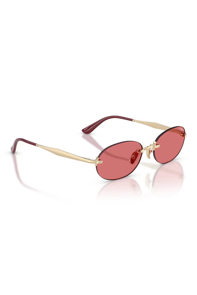 VOGUE EYEWEAR Овални слънчеви очила с метална рамка Златист/Бордо