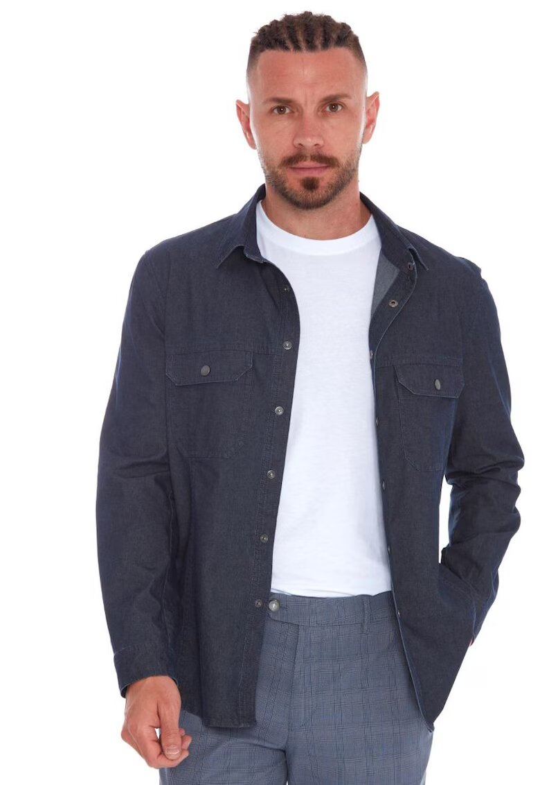 W Wegener Мъжка риза - Bluejack Overshirt 5986 - Синя