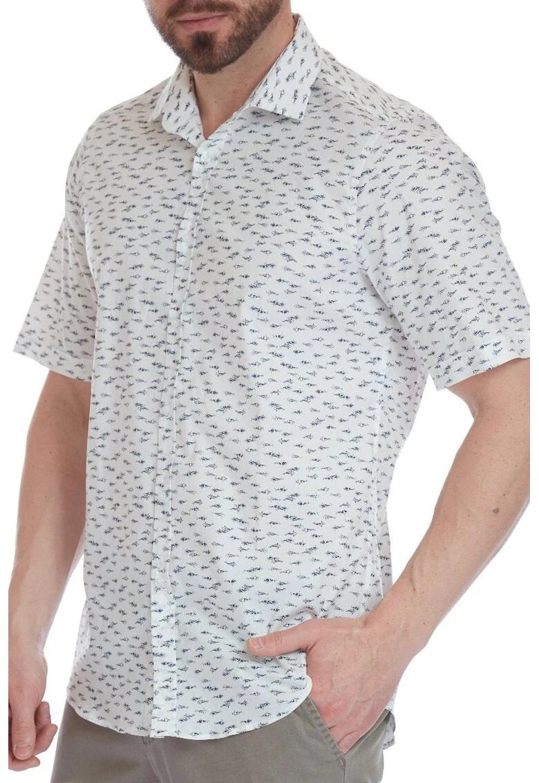 W Wegener Мъжка риза - slim fit 5970 - Синя