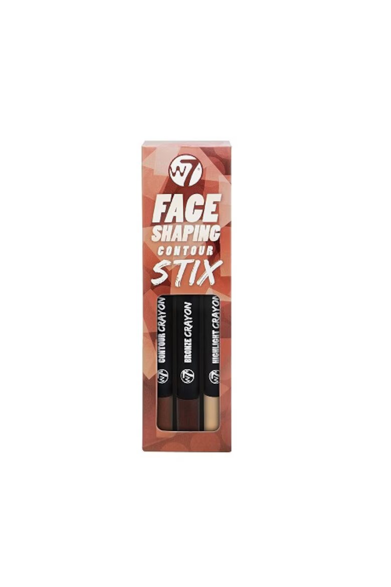 W7 Комплект от 3 молива за контур и хайлайтър Face Shaping Contoux Stix включена острилка
