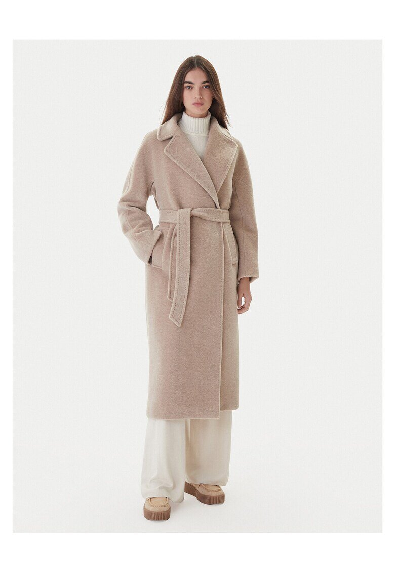 Weekend Max Mara Дамско палто бежово - вълнено