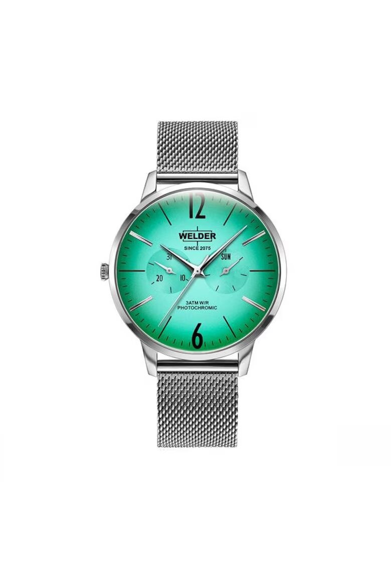 Welder Мъжки часовник - Slim WWRS419 зелен циферблат - Сребрист