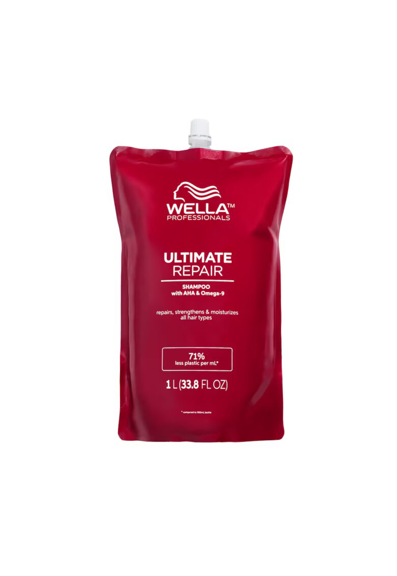 Wella Care Professional Резерва за шампоан Wella Professionals - Възстановяващ и подхранващ - С AHA и Омега 9 - За увредена коса - Стъпка 1 Wella Professionals Ultimate Repair - 1000 мл