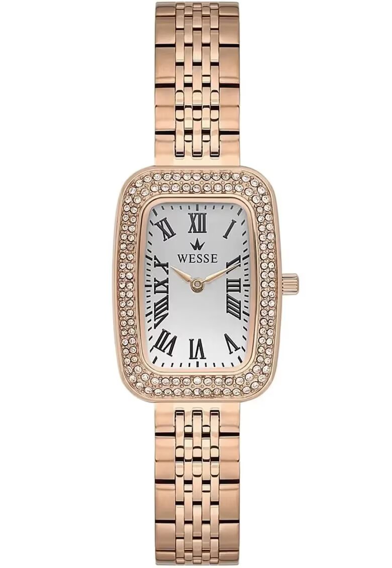 Wesse Дамски часовник WWL113802 - корпус 33 мм - стоманена каишка - 3 ATM - златист - Rose Gold