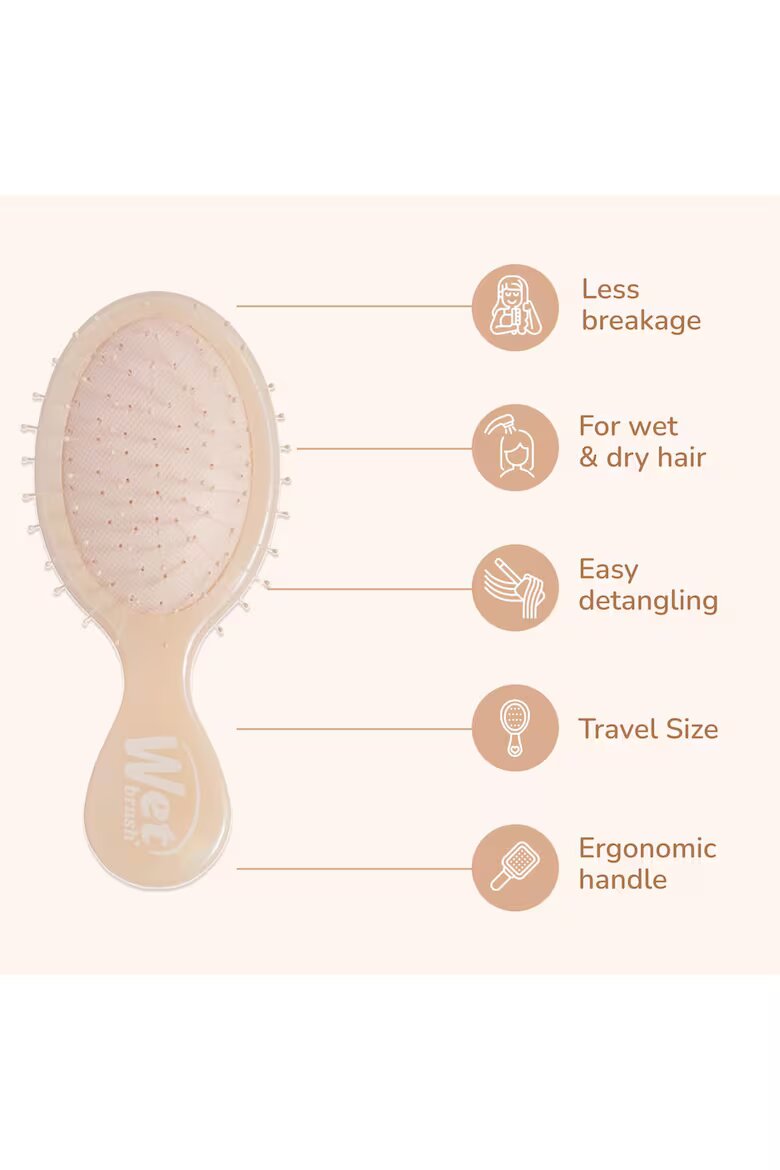 Wet Brush Комплект четки Holiday Original + Mini Duo Перлено светлорозов