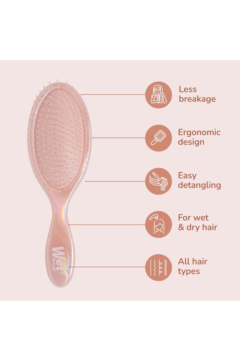 Wet Brush Комплект четки Holiday Original + Mini Duo Перлено светлорозов