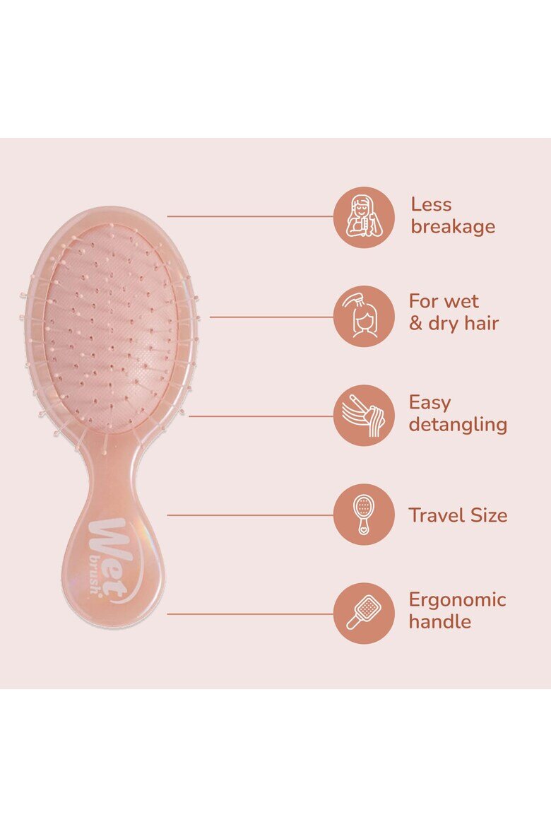 Wet Brush Комплект четки Holiday Original + Mini Duo Перлено светлорозов