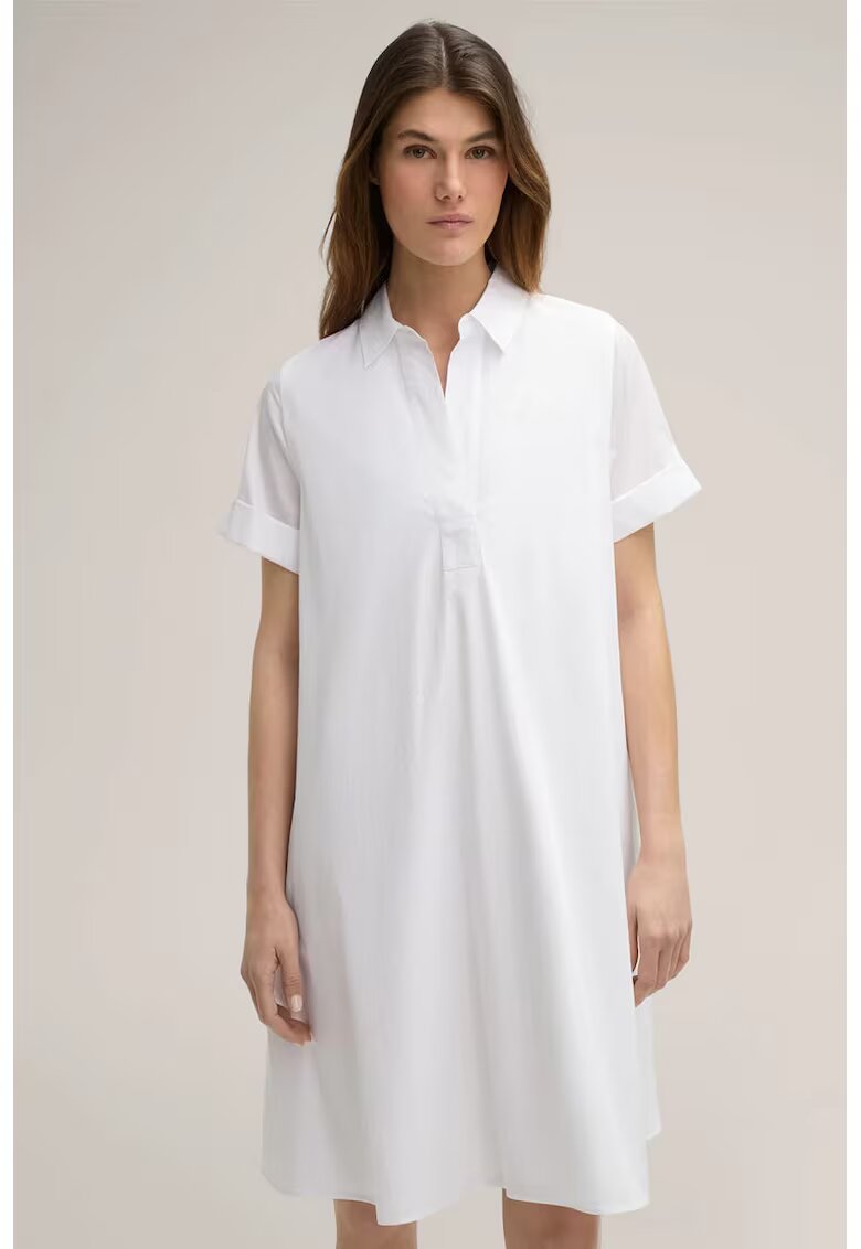 Windsor Rochie midi lejera - cu guler polo - Бял