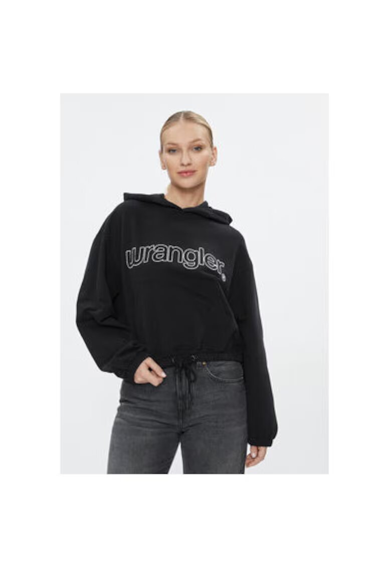 Wrangler Дамска блуза - 303302641 - Памук - Полиестер - L INTL - Черна