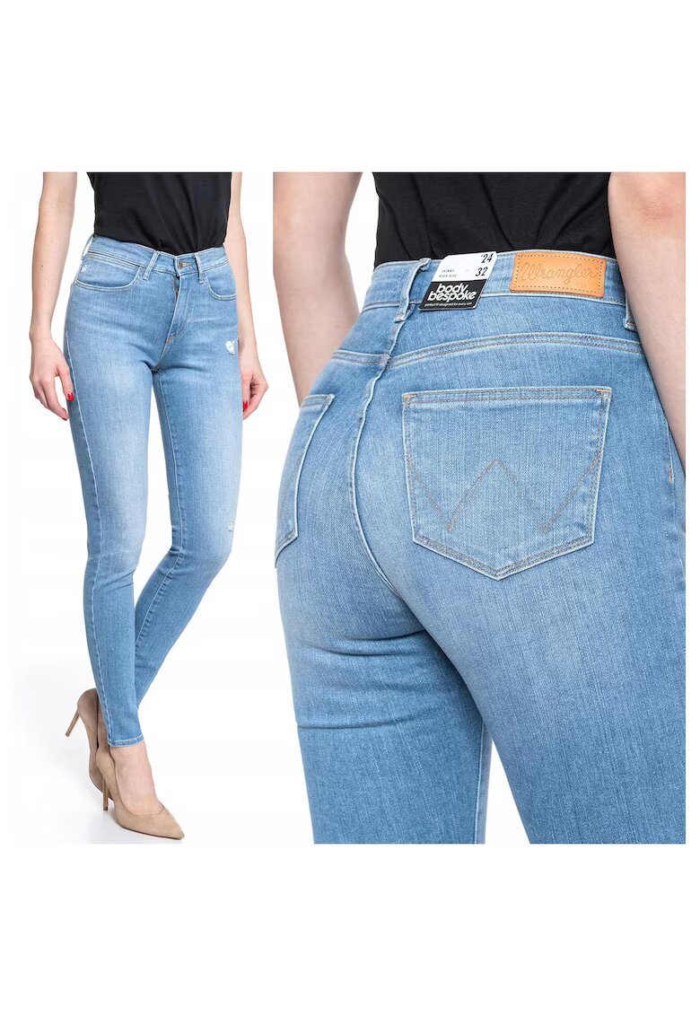 Wrangler Дамски дънки - с висока талия - тесни - 18903-184 - памук - дълги - дребни - деним - W24-L32 US