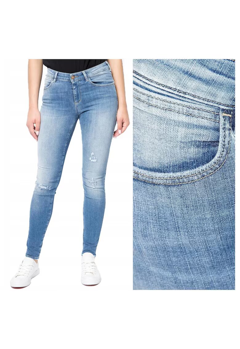 Wrangler Дамски дънки - Skinny - 10642-184 - Памучни - Дълги - Petite - Дънкови - W24-L32 US - Сини