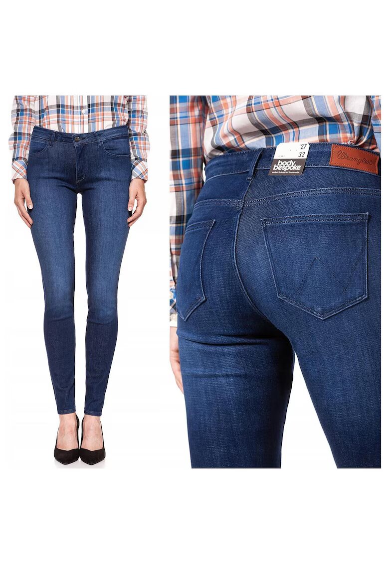 Wrangler Дамски дънки - Skinny - 10643-185 - Памук - Дълги - Petite - Дънкови - W25-L32 US - Сини
