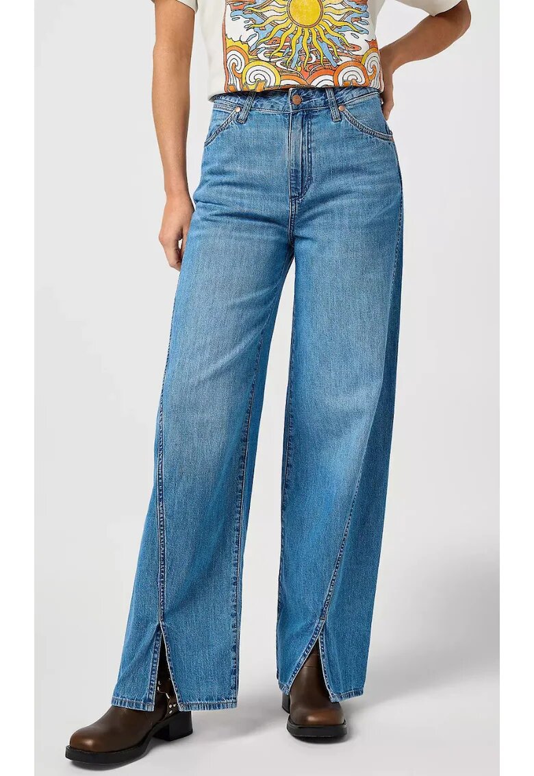 Wrangler Дамски дънки Spat Loose - висока талия - разкроени - - памук