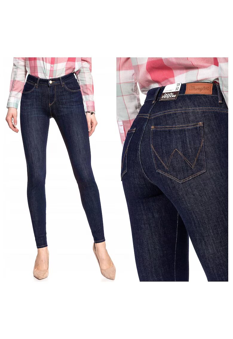 Wrangler Дамски дънки - Super Skinny - 10883-184 - Памучни - Дълги - Petite - Дънкови - W24-L32 US - Сини