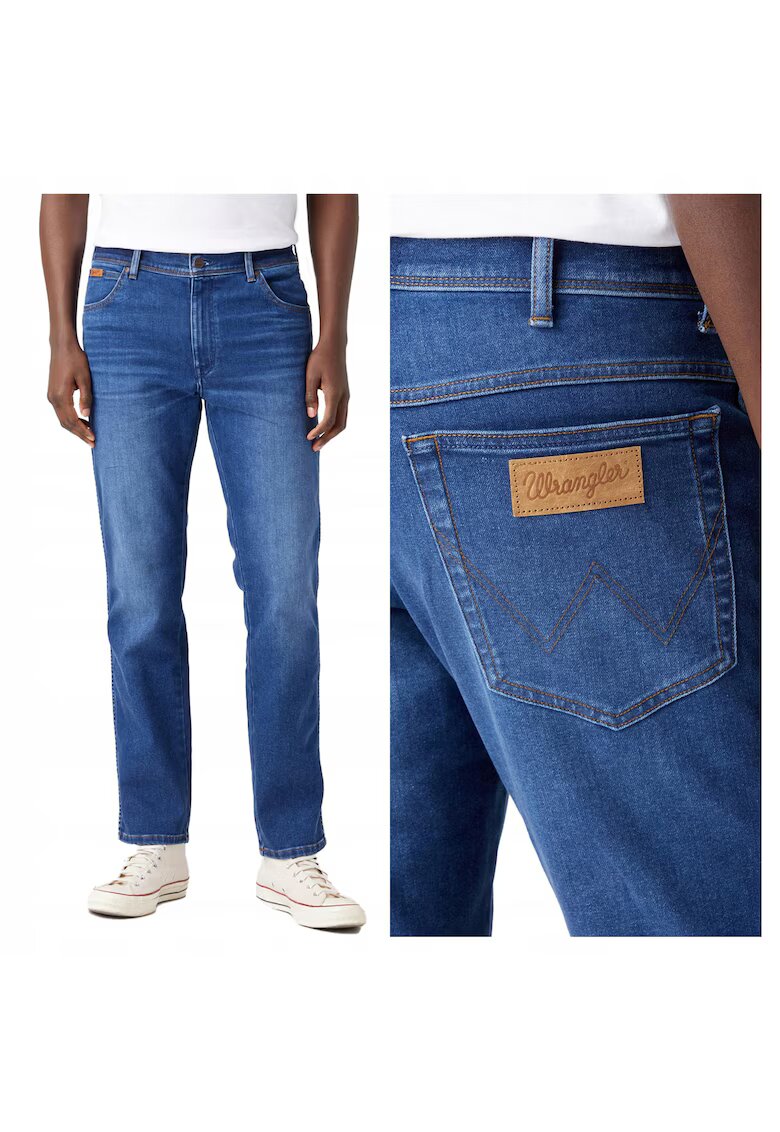 Wrangler Дамски дънки - Texas Taper - вталени - ниска талия - 5 джоба - цип - дълги - памук - W31-L34 US
