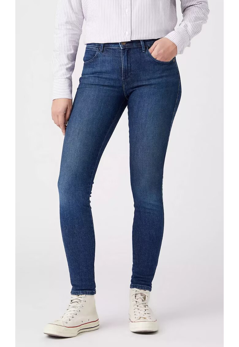 Wrangler Дамски дънки - вталени - тъмносини - памук/еластан