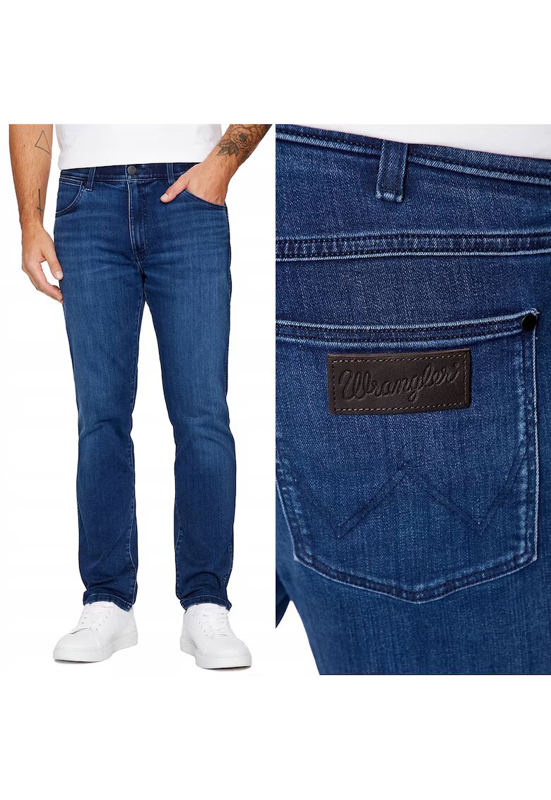 Wrangler Дънки Larston сини - вталени
