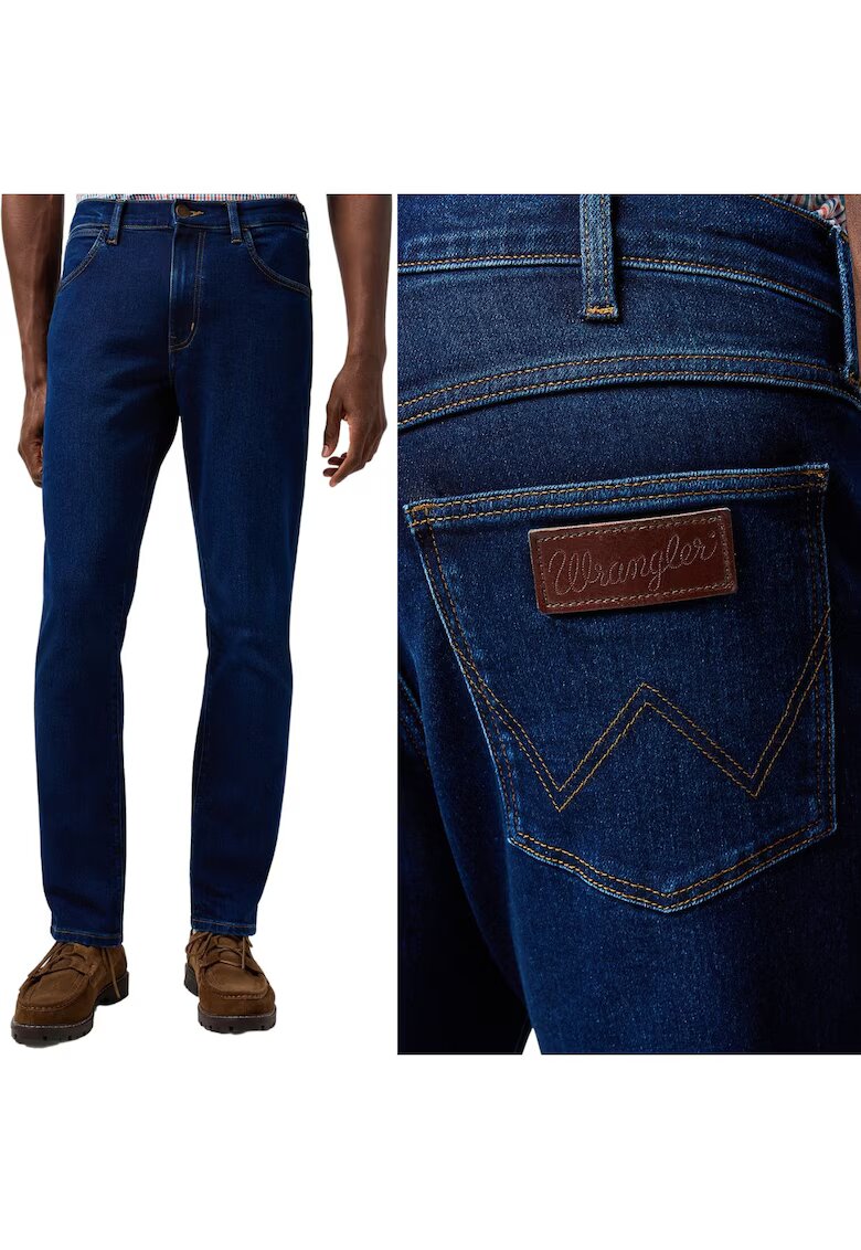 Wrangler Дънки Larston Slim - Син - Син
