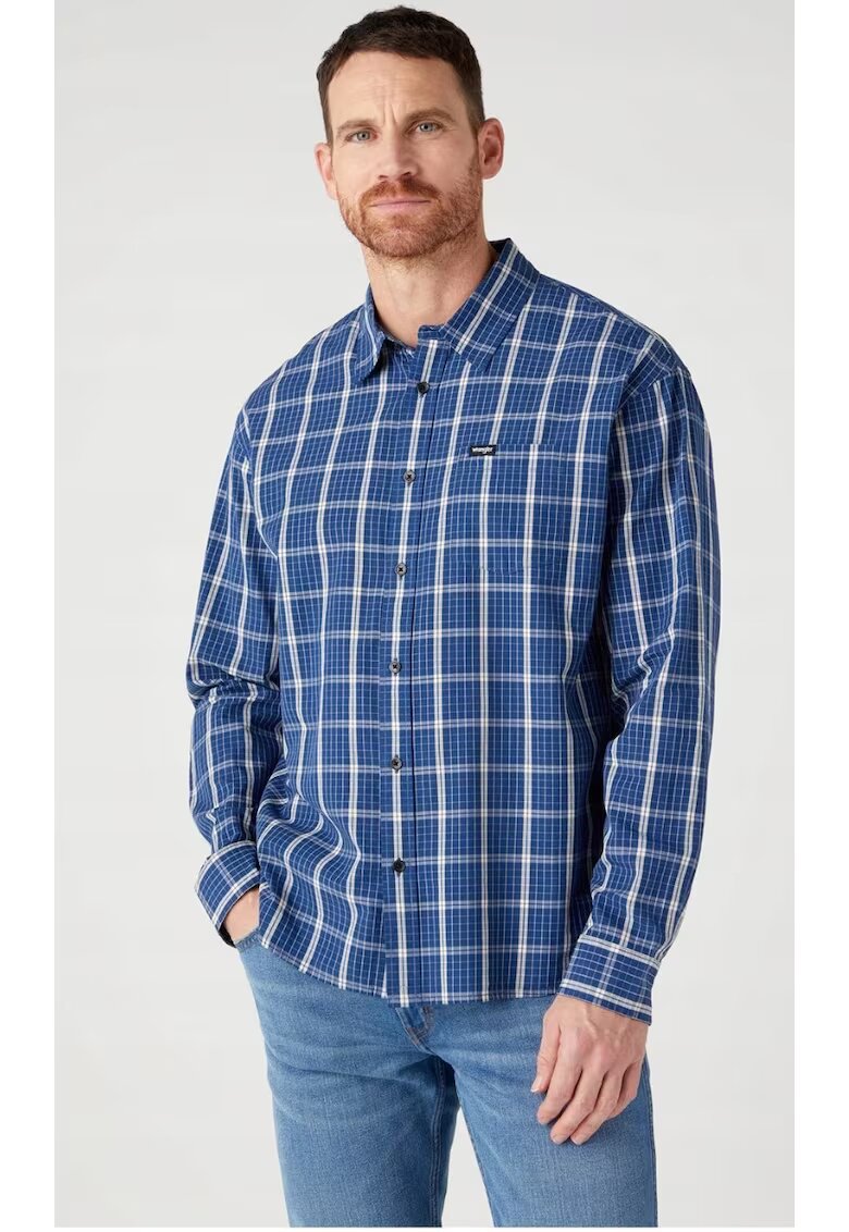 Wrangler Мъжка риза - деним - овърсайз - синя - памук
