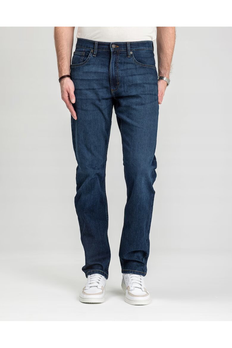 Wrangler Мъжки дънки Athletic Fit Straight Fit Средна талия 5 джоба Дълги Цип Памук W32-L32 Син