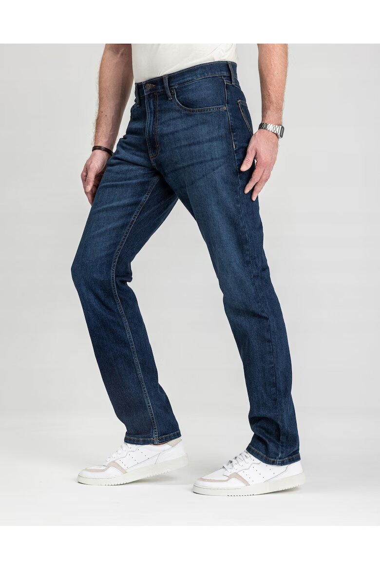 Wrangler Мъжки дънки Athletic Fit Straight Fit Средна талия 5 джоба Дълги Цип Памук W32-L32 Син