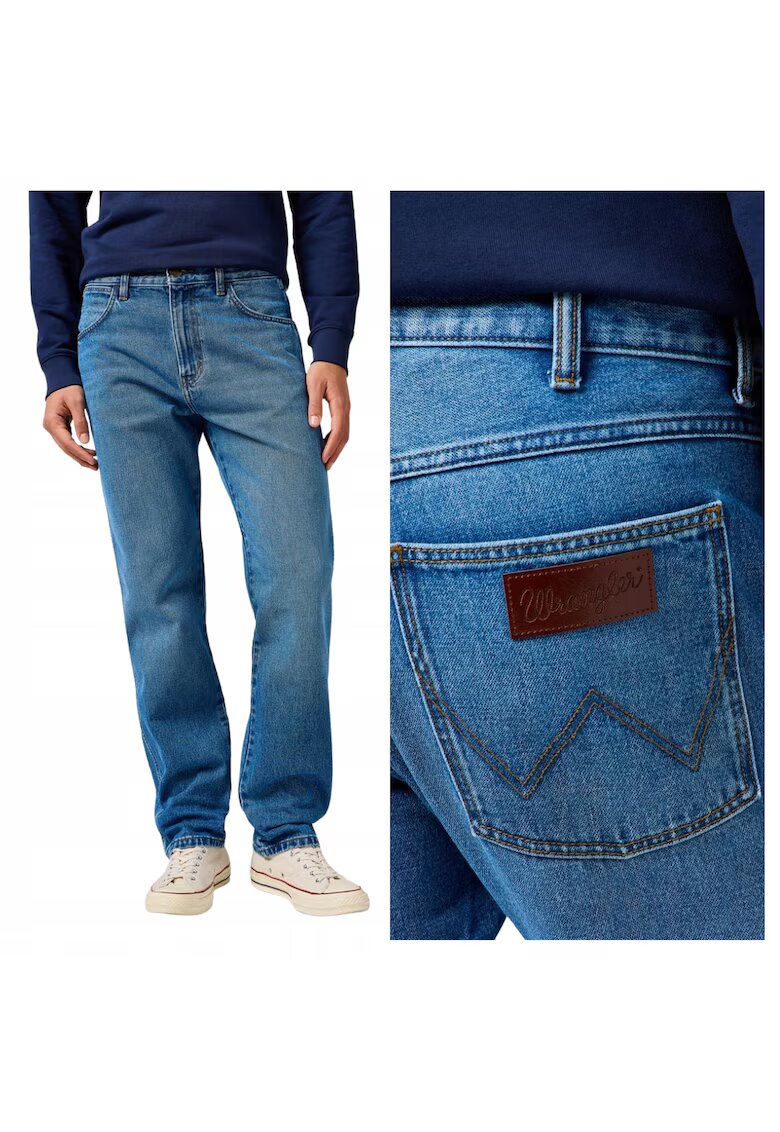 Wrangler Мъжки дънки - Frontier - Стандартна кройка - Средна талия - Дълги - С цип - 5 джоба - Памук -