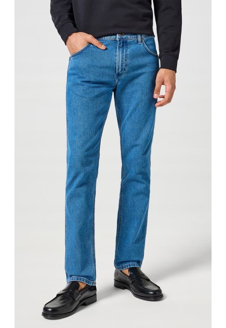 Wrangler Мъжки дънки Greensboro - тъмносини - леко еластични - памучни