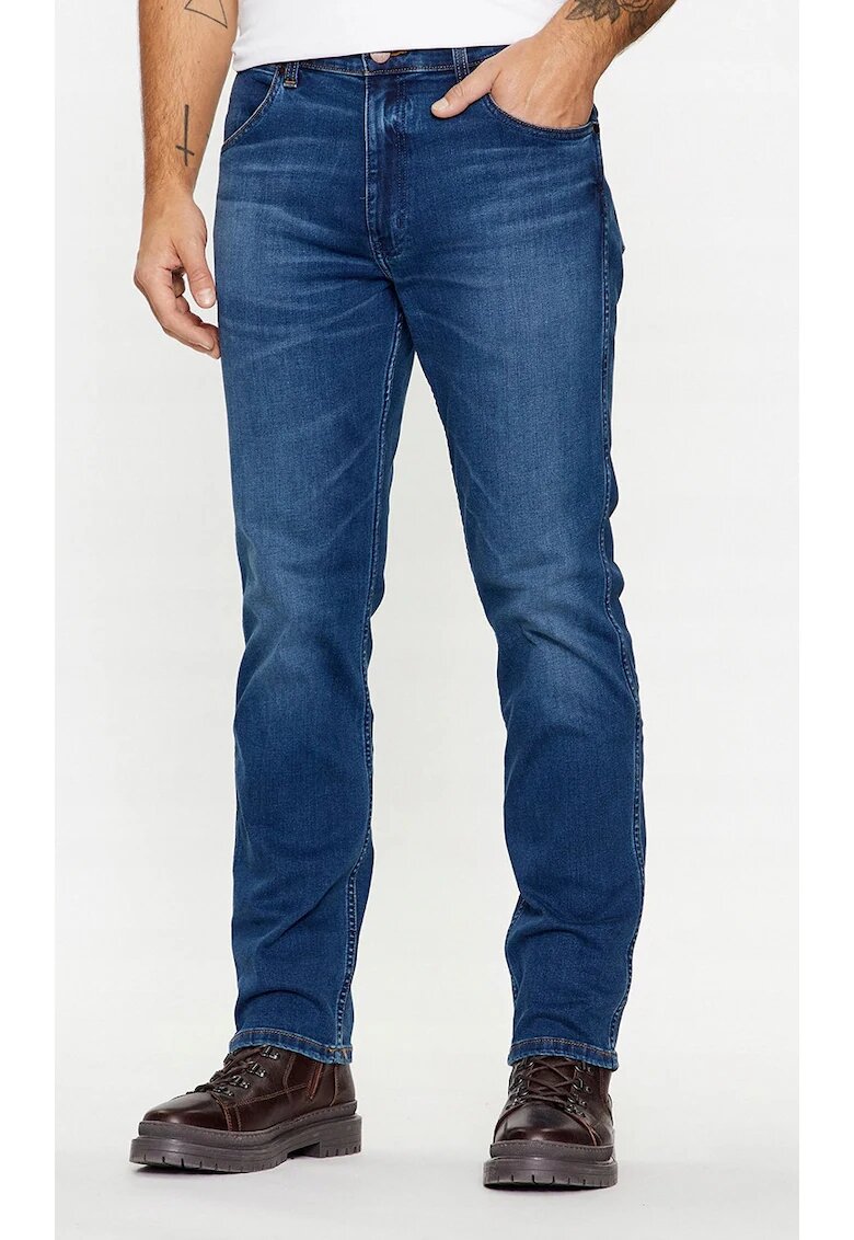 Wrangler Мъжки дънки Greensboro - тъмносини - от памук